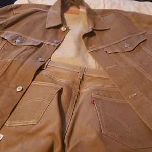 Levis pants and trucker jacket